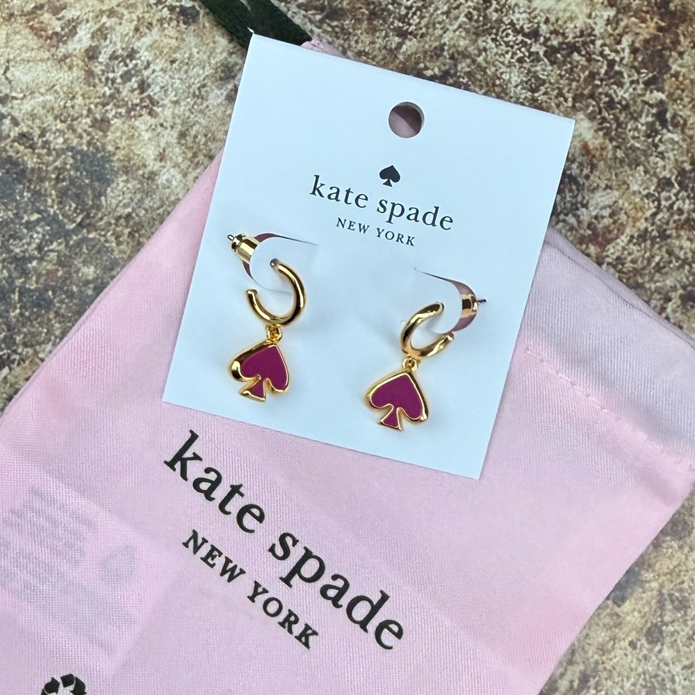 Kate Spade Everyday Spade Dangling Hoop Earrings